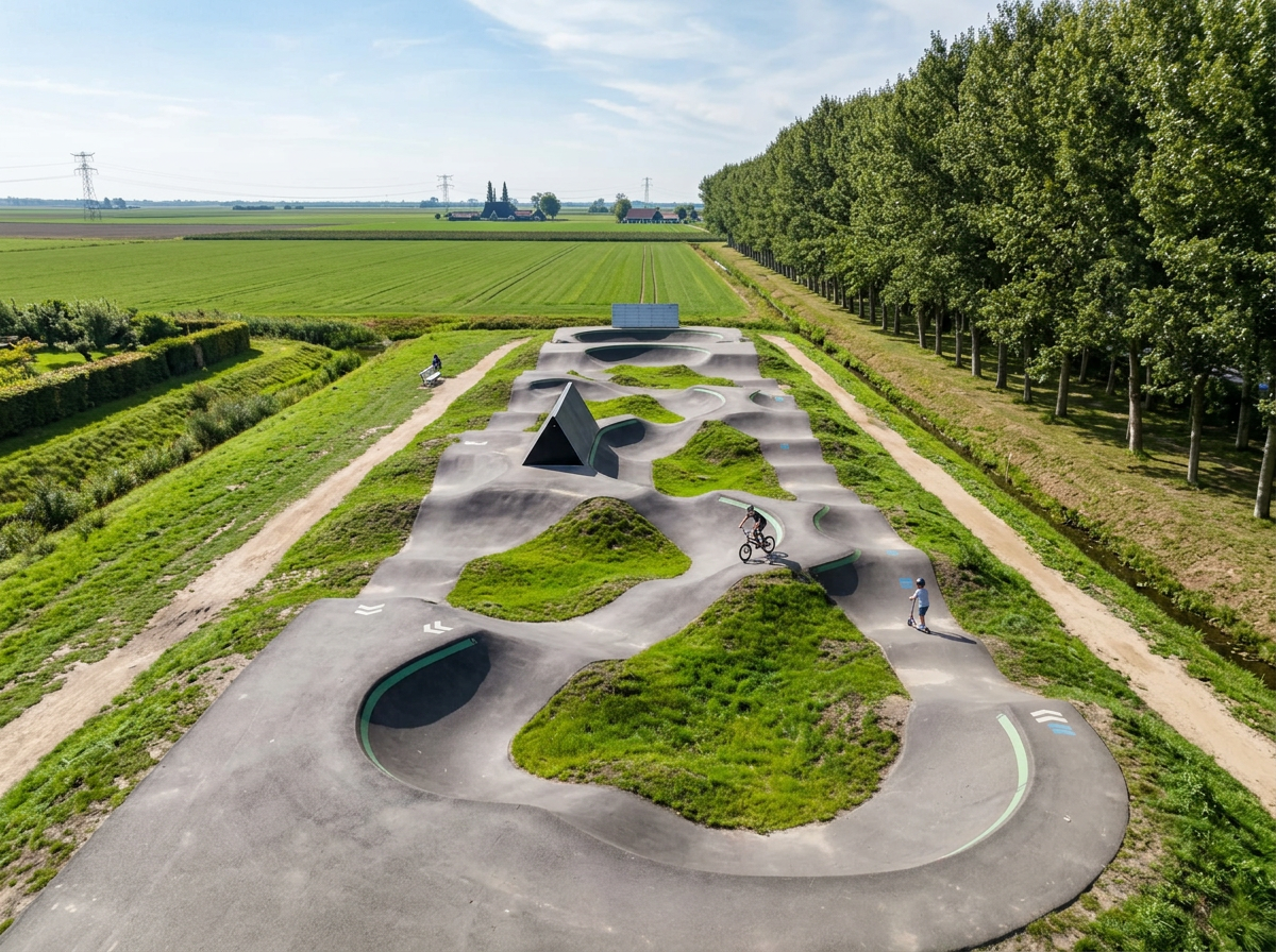 Pumptrack Hekelingen — luchtfoto