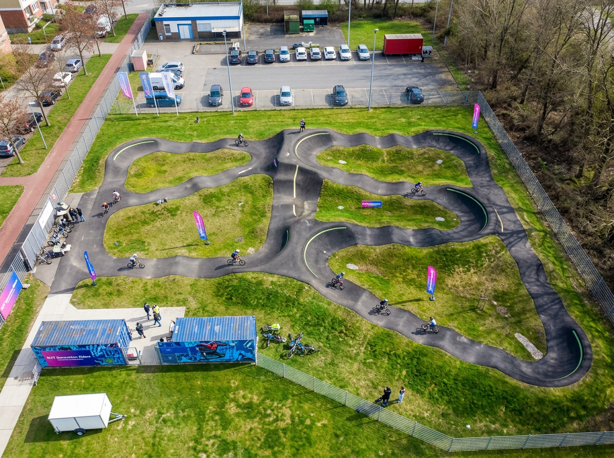Pumptrack Pendrecht — luchtfoto